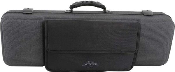 Jakob Winter JW 51025 NB Violin Oblong Case (4/4 + 3/4, grey with black detachable pocket)