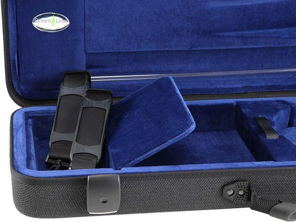 Jakob Winter JW 51025 NB Violin Oblong Case (4/4 + 3/4, grey with black detachable pocket)