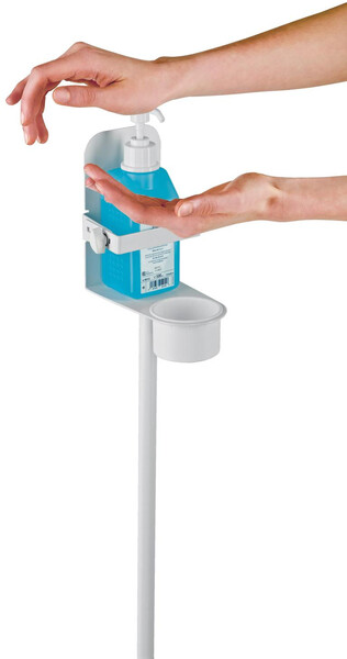 K&M 80315 Disinfectant stand with bracket XL (pure white)