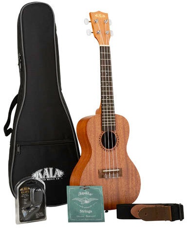 Kala KA KA 15 C BNDL RW / Concert Ukulele Starter Kit (satin mahogany)