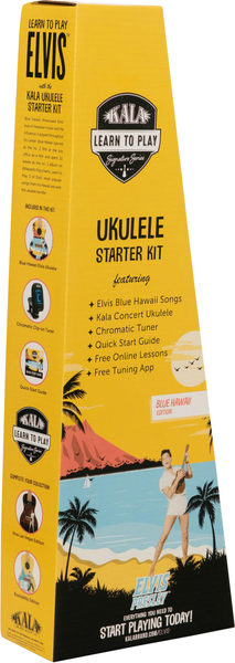 Kala Learn To Play Elvis Blue Hawai / Starter Kit