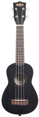 Satin Mahogany Soprano Ukulele / KA KA 15 S BLK UBS R (black, w/bag)