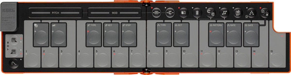 nanoKEY Fold Foldable MIDI Keyboard (Lava Orange)