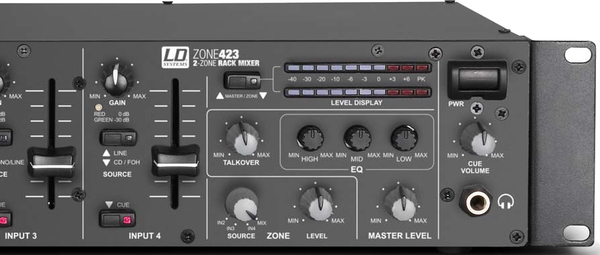LD-Systems Zone 423 / 2-Zone Mixer (19', 2U)