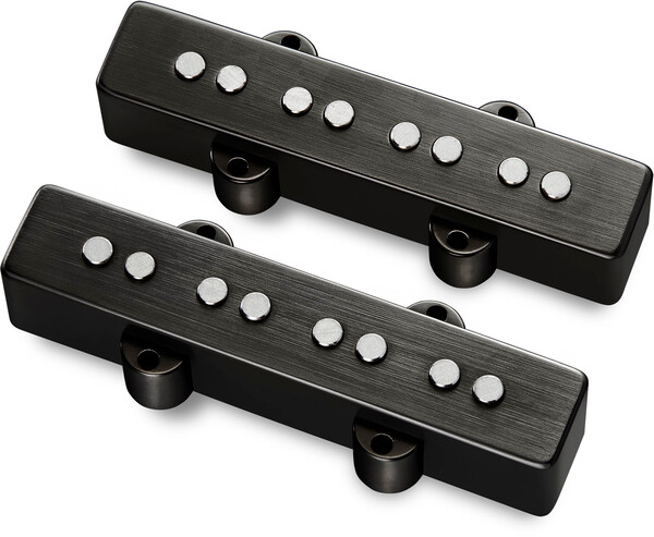 Passive J/J-Style Bass Pickup Set / 4-String (brushed black chrome)