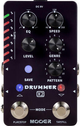 MOOER Drummer X2 Stereo Drum Machine Pedal