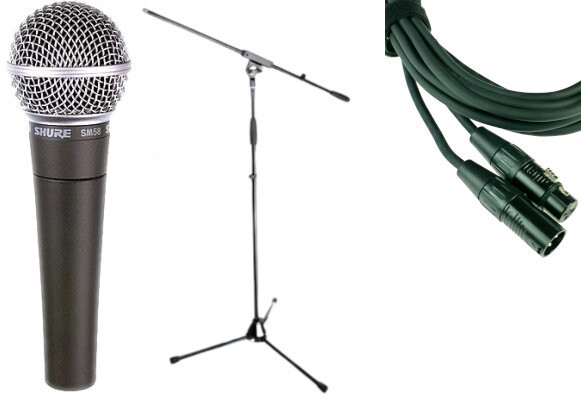 Shure SM58 + Blackline Cable 6m + MS-130 Set