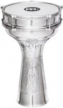 Meinl HE-314 Aluminum Darbuka (aluminum - hand-hammered - built in jingles)