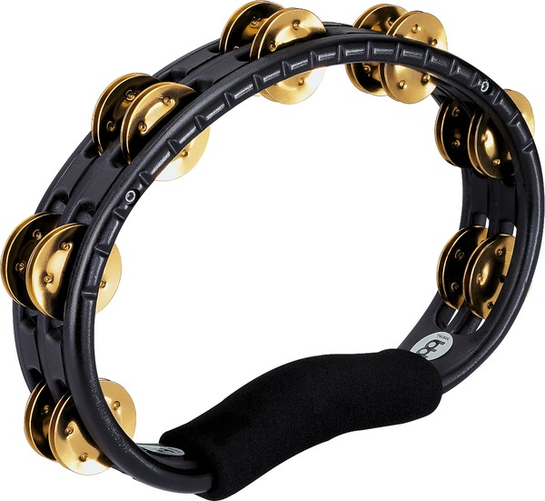 TMT1B-BK Hand Held ABS Tambourine (brass jingles - black)