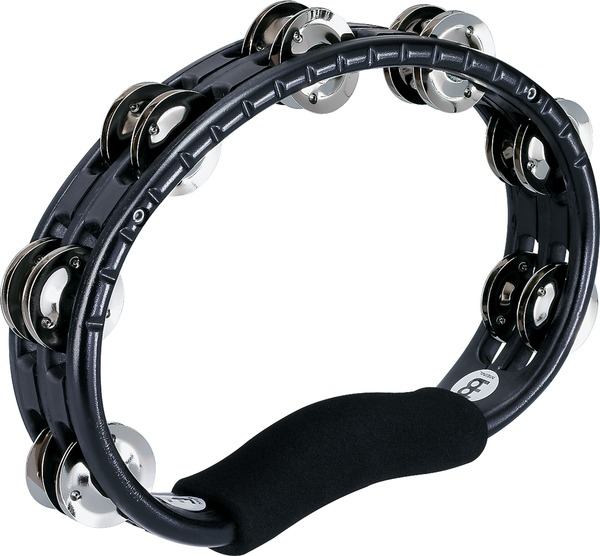 TMT1BK Hand Held ABS Tambourine (steel jingles - black)