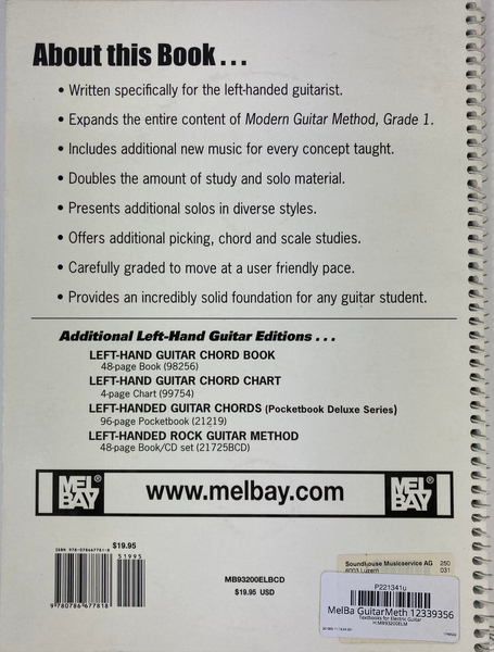 Mel Bay Guitar Method Vol. 1 - Expanded Left-Hand Ed.