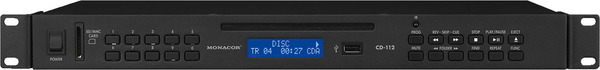 Monacor CD-112 CD-Player, USB, MP3, SD/MMC-Card