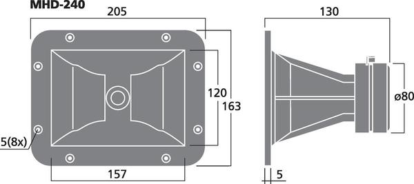 Monacor MHD-240 / PA Horn Tweeter (40 W / 8 [Ohm])