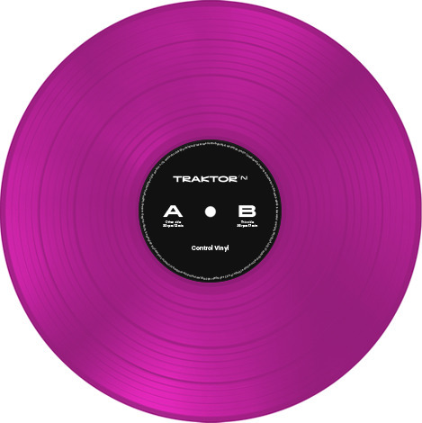 Traktor Control Vinyl (neon pink transparent)