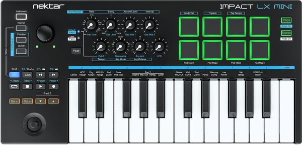 LX Mini Impact / Ultra-Portable MIDI Controller (25 mini keys)