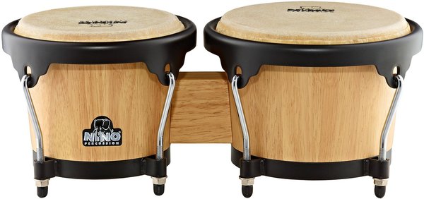 Wood Bongos 6 1/2" & 7 1/2" (natural/black hardware)