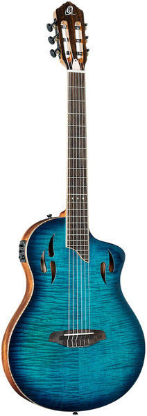TourPlayer Deluxe Nylon Guitar (flamed maple blue)