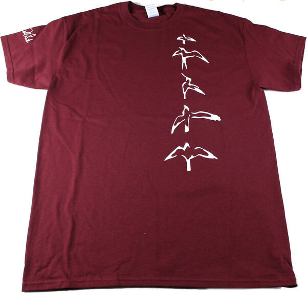 Birds T-shirt XXL (maroon)