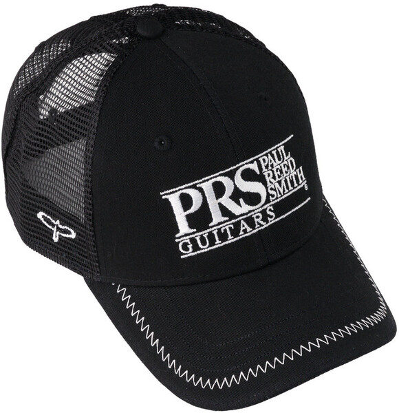 Trucker Hat with Block Logo (white/black)
