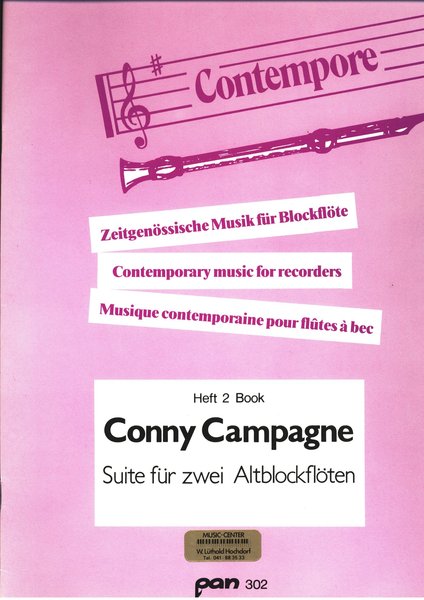 Pan Conny Campagne Suite für zwei Altblockflöte