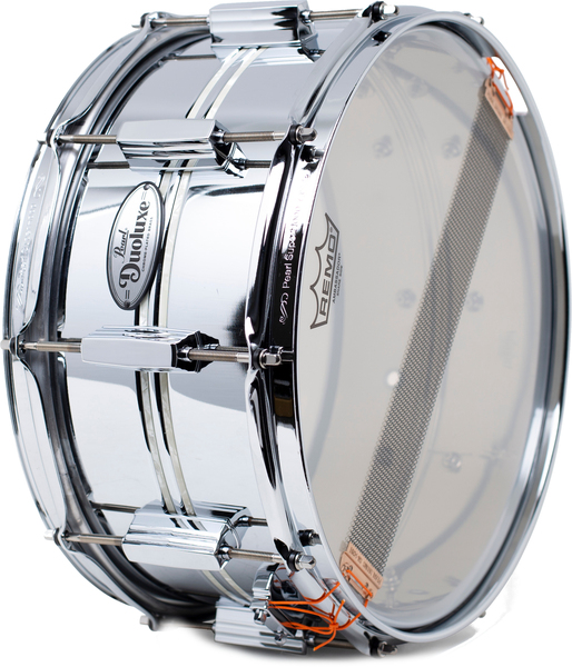 Pearl DUX1465BR/405 DuoLuxe Inlaid Chrome/Brass Snare (14'x 6.5')