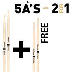 RBH565AW - Set of 2 Rebound 5A Hickory Drumstick, Acorn Wood Tip