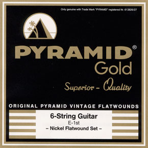 Gold Medium/Heavy / Pure Nickel Flat Wound (.012-.052)