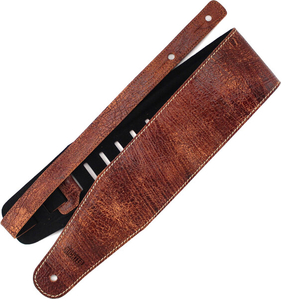 Beavertail Guitar / Bass Strap #1058 (worn brown)