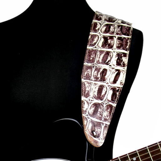 Richter Beavertail Guitar Strap #1051 (croco natural)