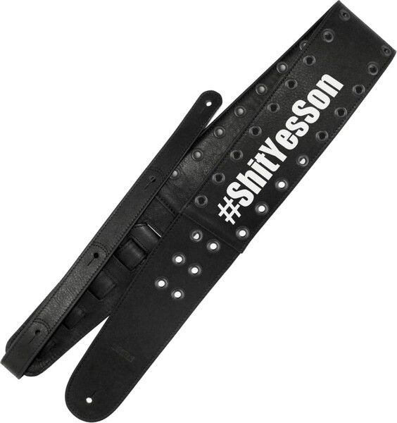 Chris Kael Signature Guitar / Bass Strap #1368CKG (black / black grommets)