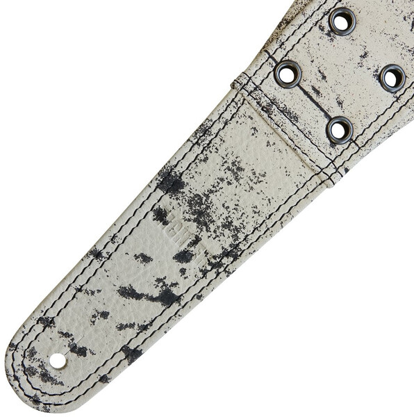 Richter Jon Bakker Signature Guitar / Bass Strap #1331JB (vintage-white / black stitches)