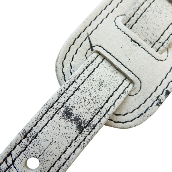 Richter Jon Bakker Signature Guitar / Bass Strap #1331JB (vintage-white / black stitches)