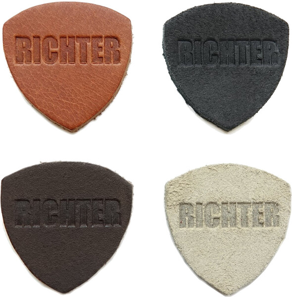 Richter Leather Pick Set for Ukulele, Guitar and Bass #1719 (color mix)
