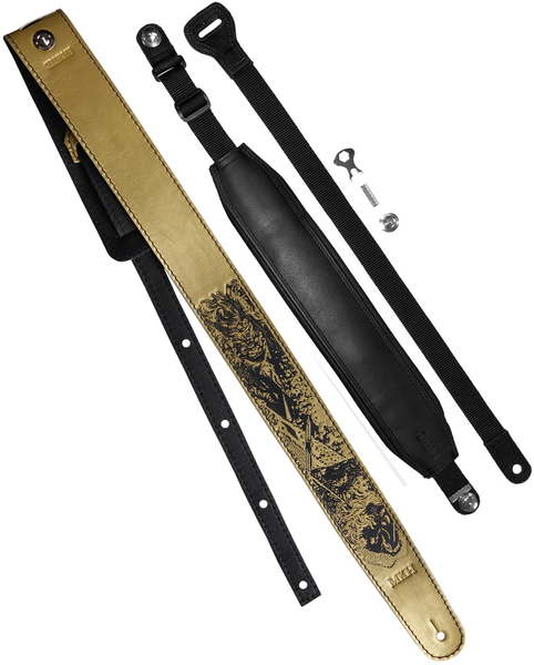 Matt Heafy Signature #1733 / Double Guitar / Bass Strap (gold / black & ibaraki)