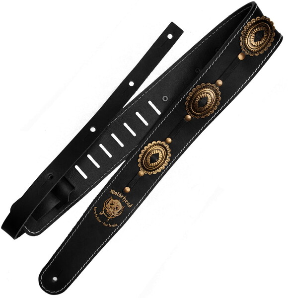 Richter Motörhead Guitar Strap 1566 (black / old brass)