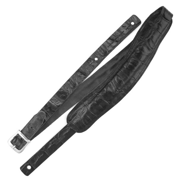 Richter Slim Deluxe Guitar / Bass Strap 1028 (croco black)