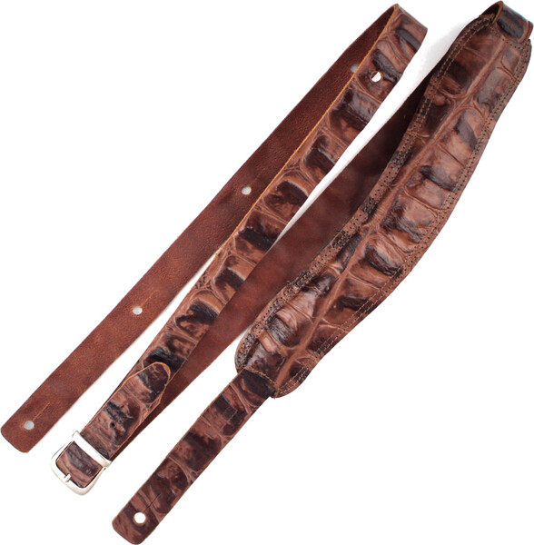 Slim Deluxe XL Guitar Strap 1027 (croco brown)