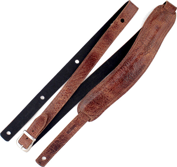 Slim Deluxe XL Guitar Strap 1043 (worn brown)