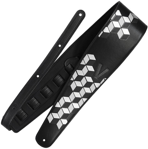 V-Man Signature Bass Strap #1712 (black / reflecting print)