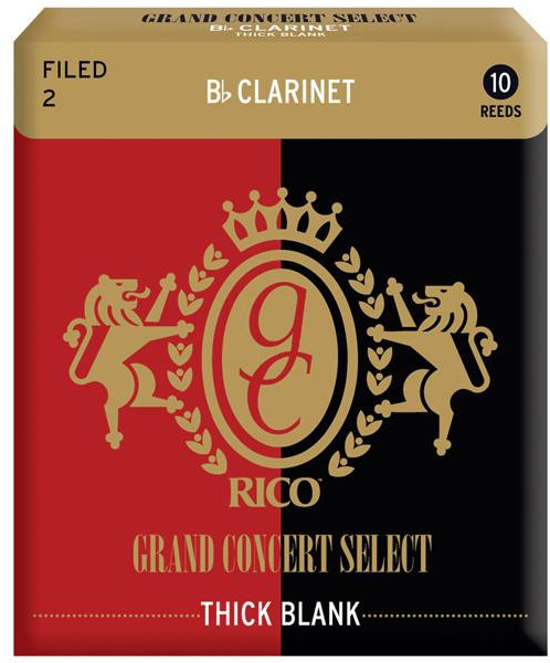 Rico Grand Concert Select 2 Thick Blank (filed, strength 2, 10 pack)