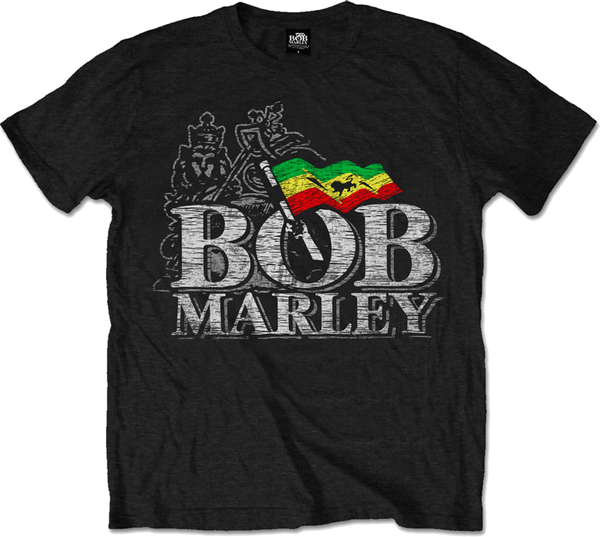 Bob Marley Unisex T-Shirt Distressed Logo (size XXL)