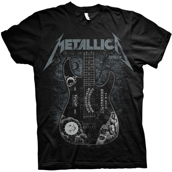 Metallica Unisex T-Shirt Hammett Ouija Guitar Hammett Ouija Guitar (size XL)