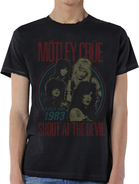 Motley Crue T-Shirt Vintage World Tour Devil Unisex (size M)