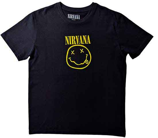 Rock Off Nirvana Unisex T-Shirt Yellow Smiley Flower Sniffin (size M)