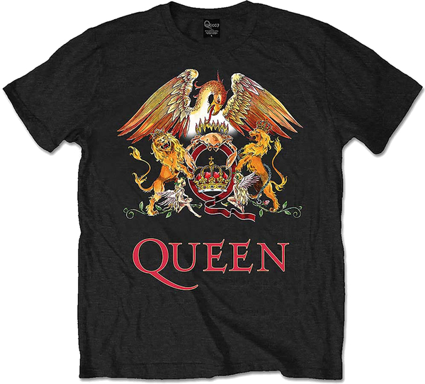 Rock Off Queen Unisex T-Shirt Classic Crest Black (size S)