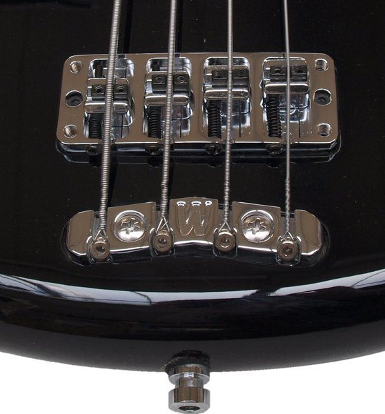 RockBass Corvette $$ 4-String (black high polish, passive, fretted lefthand)