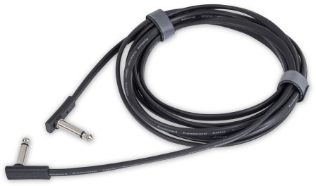 RockBoard Flat Instrument Cable, 300 cm, angled/angled (black)