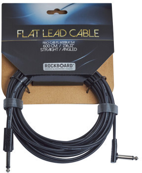 RockBoard Flat Instrument Cable, 600 cm, straight/angled (black)