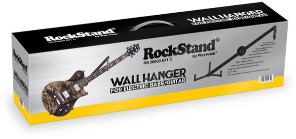 RockStand Electric Guitar Wall Hanger - Horizontal (black)
