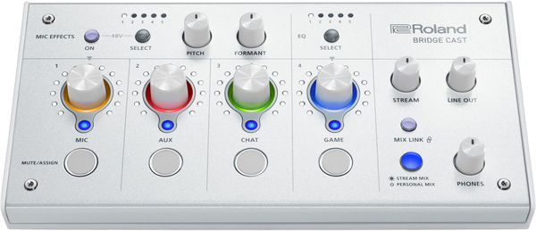 Bridge Cast / Dual Bus Gaming Audio Mixer (Ice White)